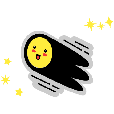 Illustration d'une comète