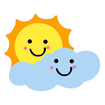 Illustration d'un nuage et d'un petit soleil